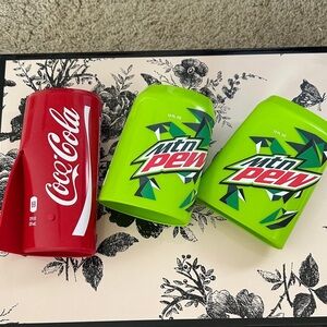 Coca-Cola and Mountain Pew Silicone Can Covers - BRAND NEW